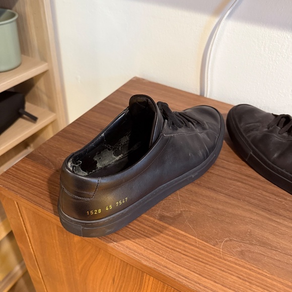 Common Projects Achilles Low – Black Leather Sneakers, Size 45 (US 12) - Picture 7 of 10